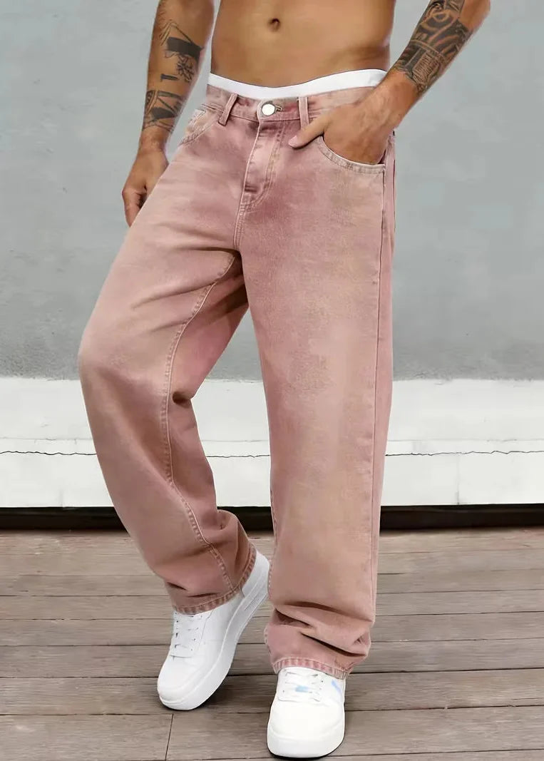 Men's Jeans | Straight-Leg Mid-Rise | Cotton Blend