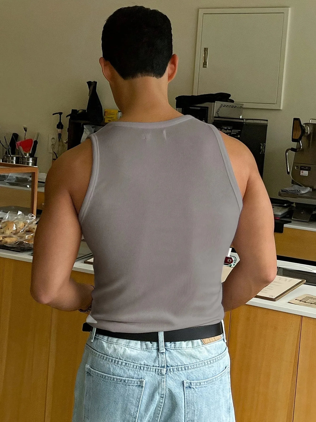 Men's Tank Top | Slim Fit Ribbed & Sleeveless
