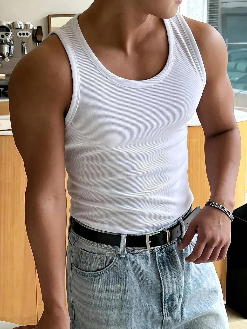 Men's Tank Top | Slim Fit Ribbed & Sleeveless