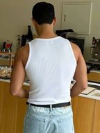 Men's Tank Top | Slim Fit Ribbed & Sleeveless