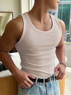 Men's Tank Top | Slim Fit Ribbed & Sleeveless