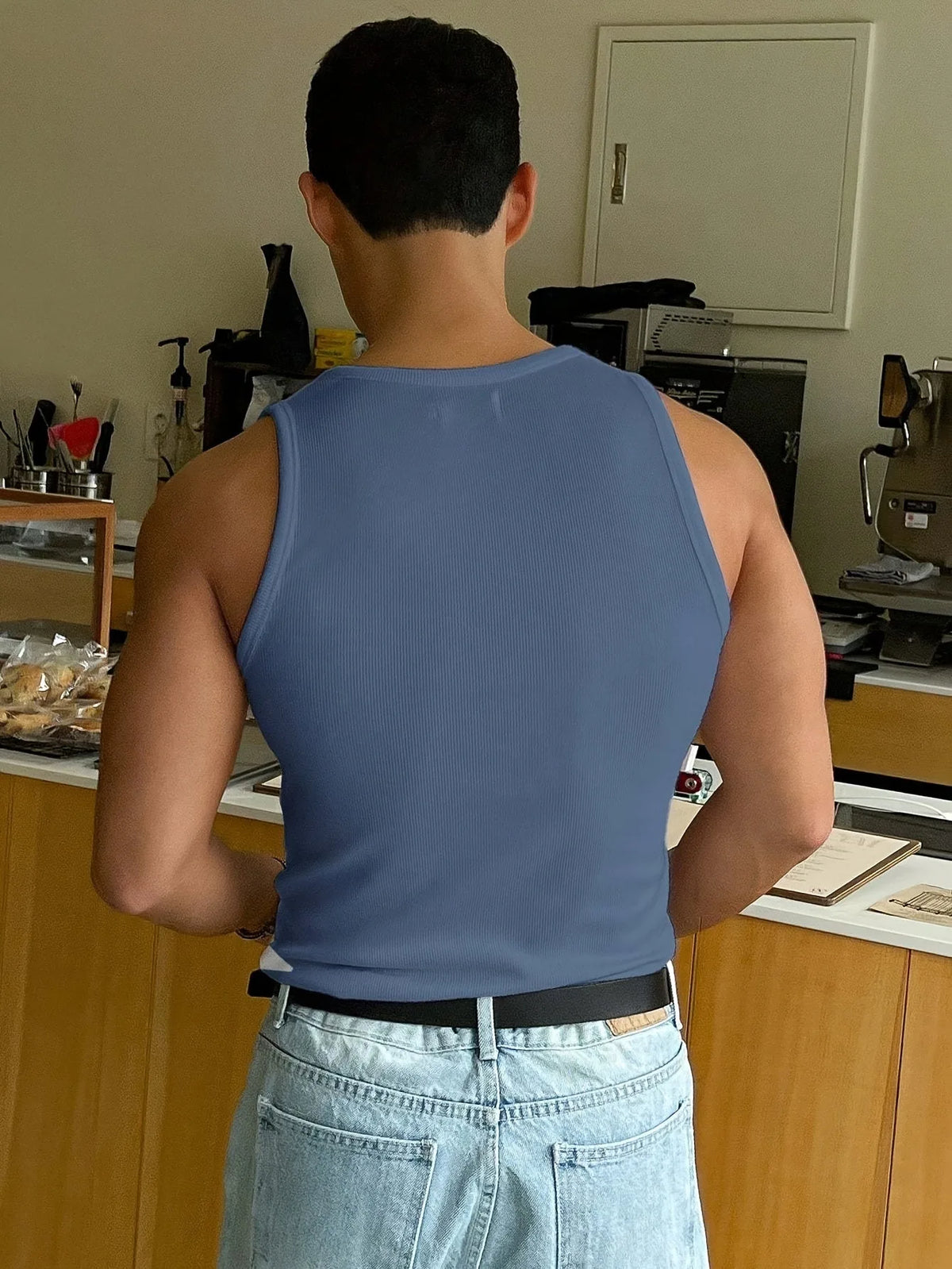 Men's Tank Top | Slim Fit Ribbed & Sleeveless