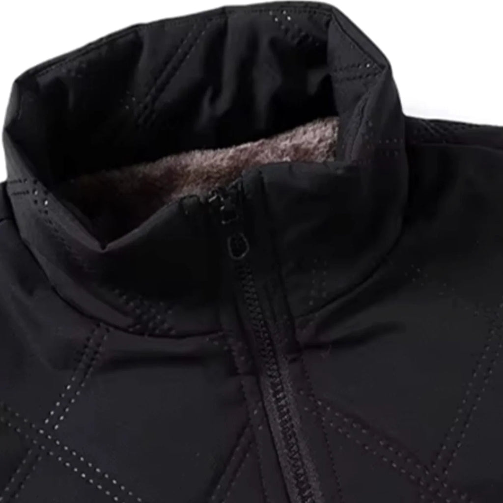 Men’s Winter Jacket | Quilted Windproof Shell & Plush Fleece Lining