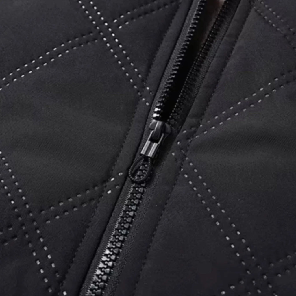 Men's Winter Jacket | Quilted Windproof Shell & Plush Fleece Lining