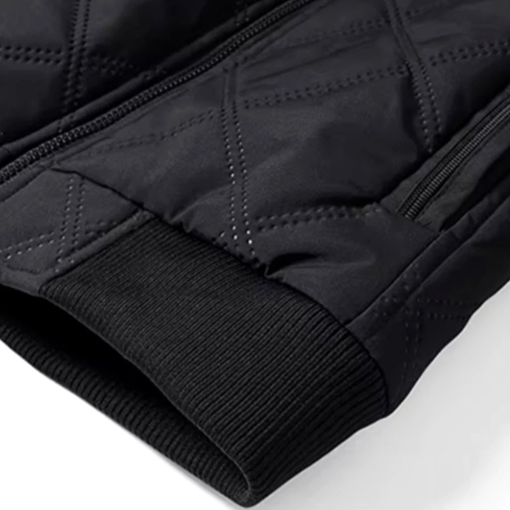 Men’s Winter Jacket | Quilted Windproof Shell & Plush Fleece Lining