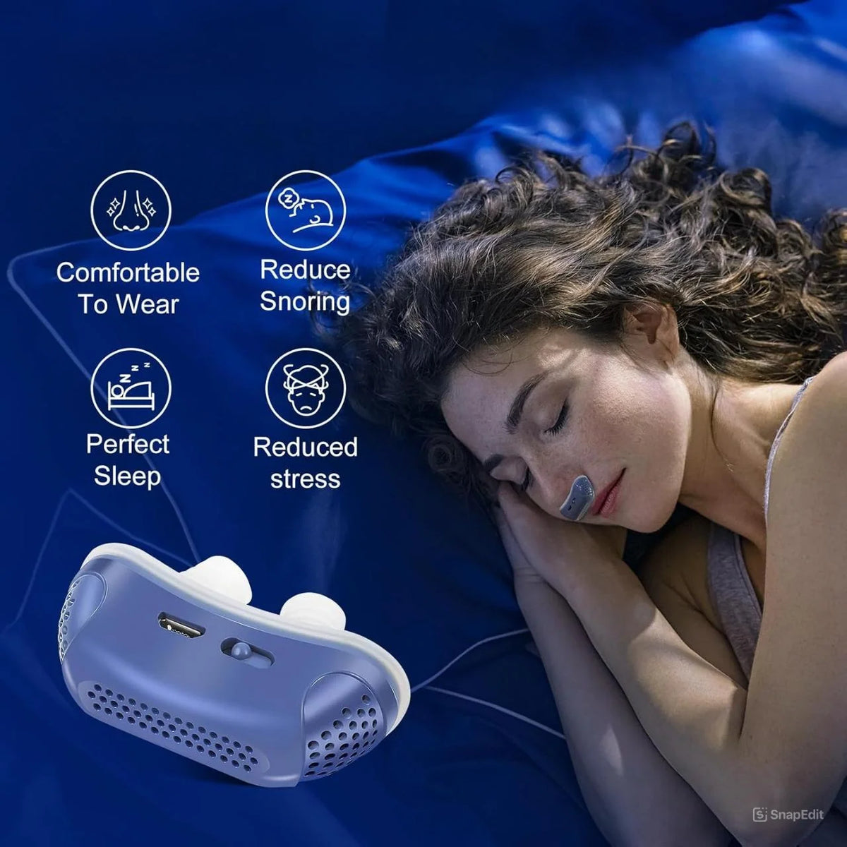 Micro CPAP Machine | USB-Rechargeable Whisper-Quiet Soft Silicone Buds