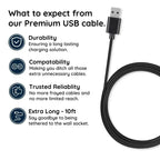 Micro USB Cable | Fast Charging & Data Transfer | 10 ft