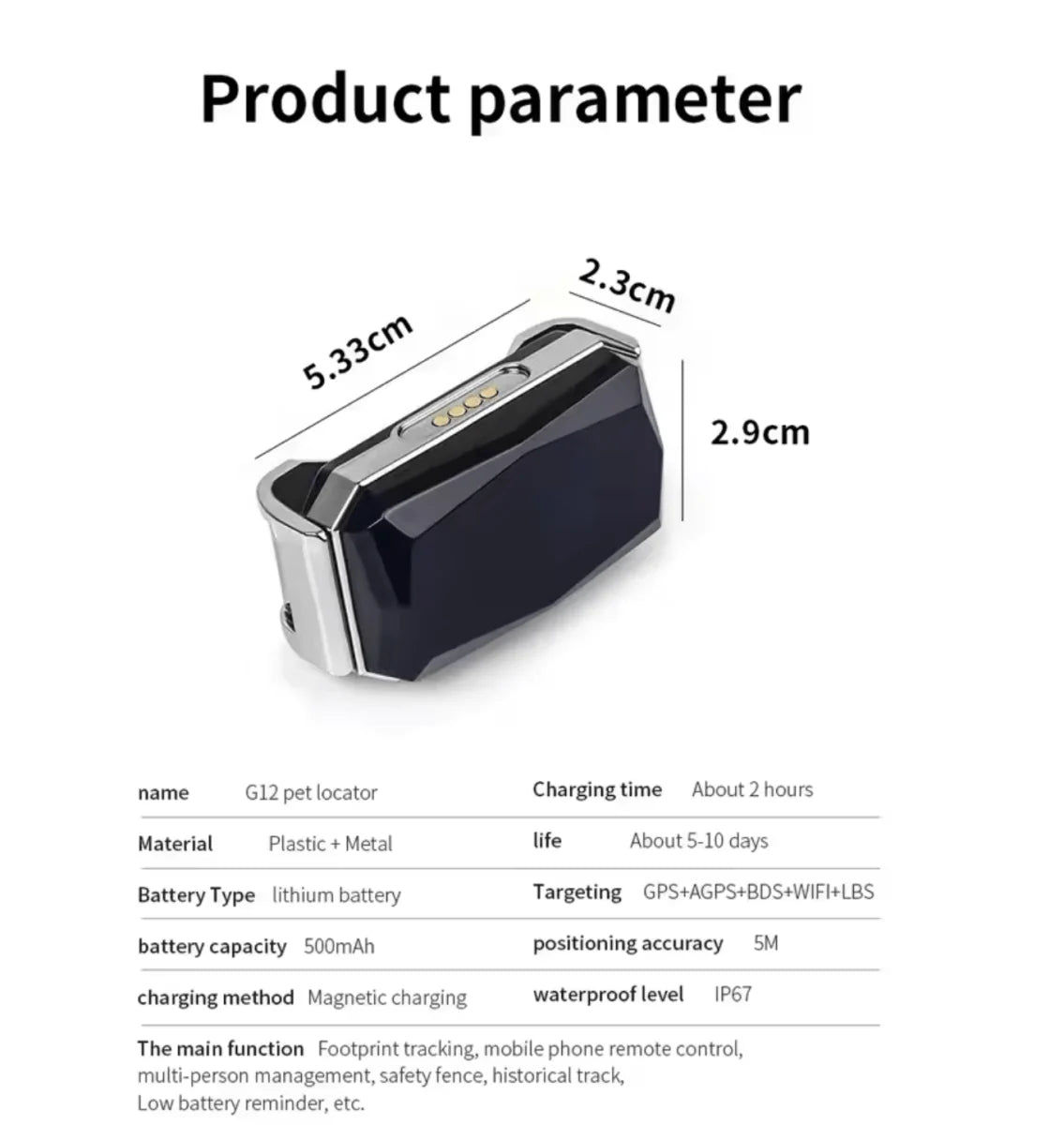 Mini GPS Tracker | Real-Time Tracking & Long Battery Life