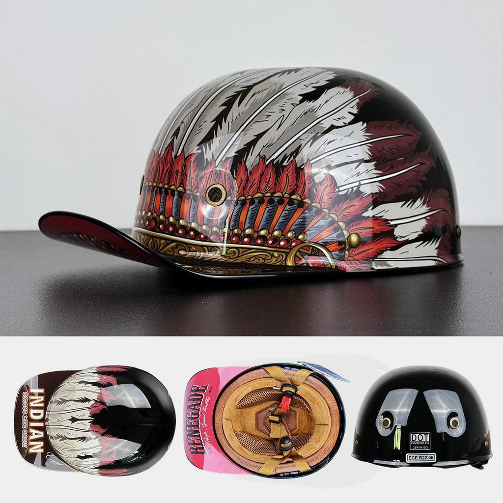 Motorcycle Baseball Helmet | DOT & ECE Certified
