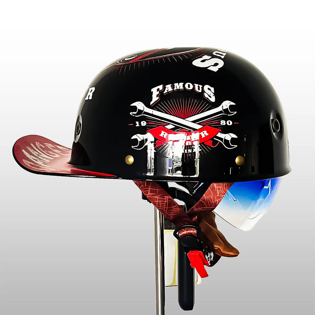 Motorcycle Baseball Helmet | DOT & ECE Certified