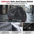 Motorcycle Cover | Weather-Resistant Oxford Fabric & Reflective Strips | Sizes M–4XL