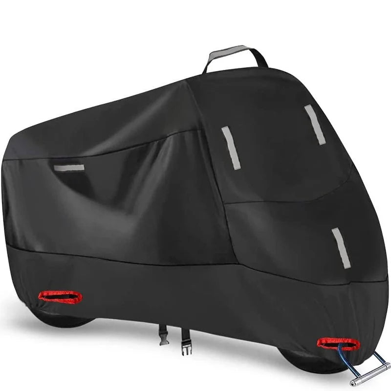 Motorcycle Cover | Weather-Resistant Oxford Fabric & Reflective Strips | Sizes M–4XL