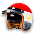 Motorcycle Helmet | DOT & ECE Certified Retro | Dual Visors & Brim