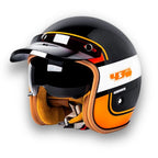 Motorcycle Helmet | DOT & ECE Certified Retro | Dual Visors & Brim