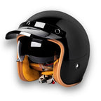 Motorcycle Helmet | DOT & ECE Certified Retro | Dual Visors & Brim