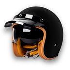 Motorcycle Helmet | DOT & ECE Certified Retro | Dual Visors & Brim