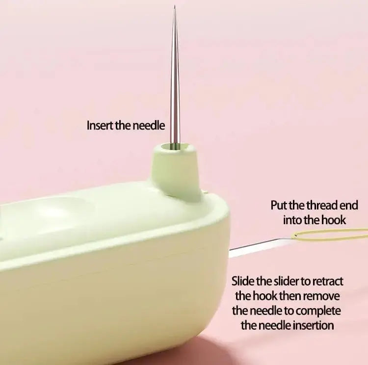 Needle Threader & Seam Ripper | 2-in-1 Compact & Safety Ball Tip