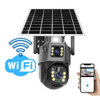 Outdoor Security Camera | Solar-Powered 4K Ultra HD & Dual-Lens