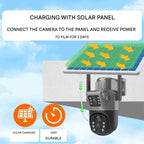 Outdoor Security Camera | Solar-Powered 4K Ultra HD & Dual-Lens