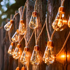 Outdoor String Lights | Solar-Powered Warm White LED | IP55 Waterproof