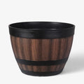 Plant Pot | Barrel-Shaped High-Density Resin | Built-In Drainage Holes