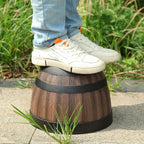 Plant Pot | Barrel-Shaped High-Density Resin | Built-In Drainage Holes