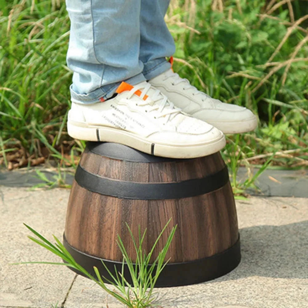 Plant Pot | Barrel-Shaped High-Density Resin | Built-In Drainage Holes