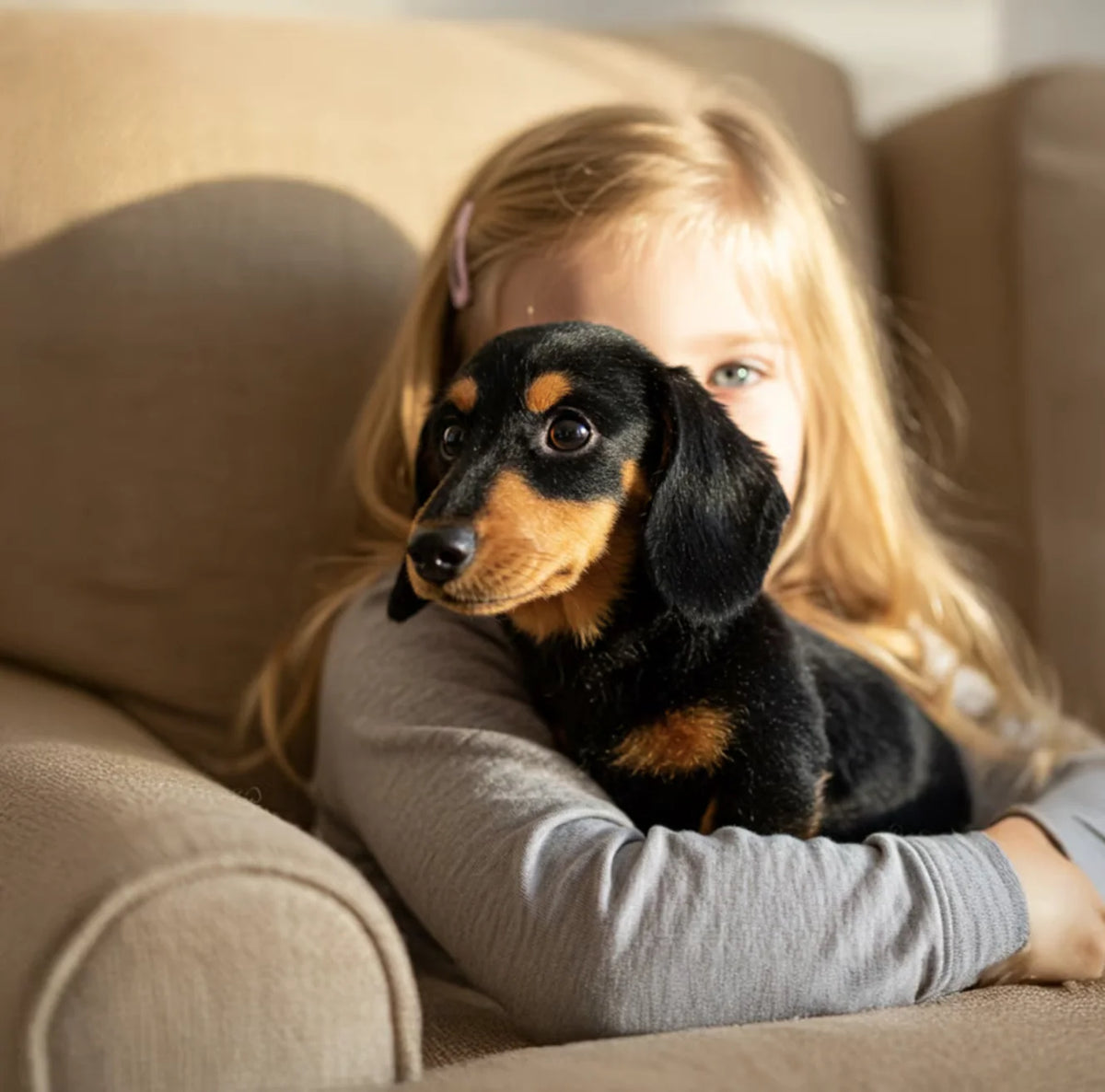 Plush Dog Toy | Touch-Responsive & Moving Eyes | Wagging Tail