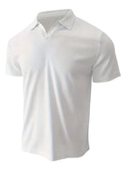 Polo Shirt | Short-Sleeve V-Neck & Waffle Texture | Men's