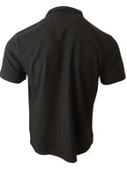 Polo Shirt | Short-Sleeve V-Neck & Waffle Texture | Men's