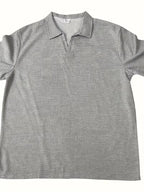 Polo Shirt | Short-Sleeve V-Neck & Waffle Texture | Men's