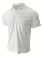 Polo Shirt | Short-Sleeve V-Neck & Waffle Texture | Men's