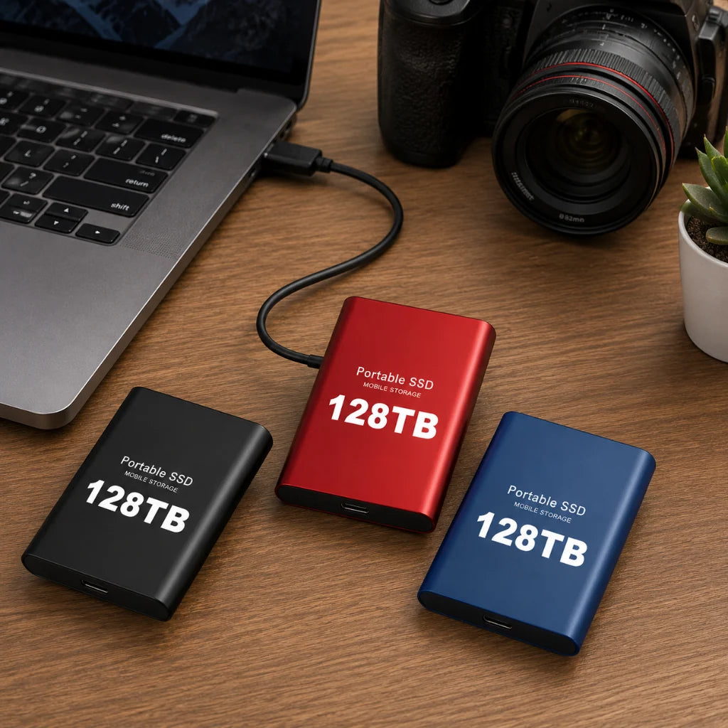 Portable SSD | High-Speed USB & Aluminum Casing | 128TB