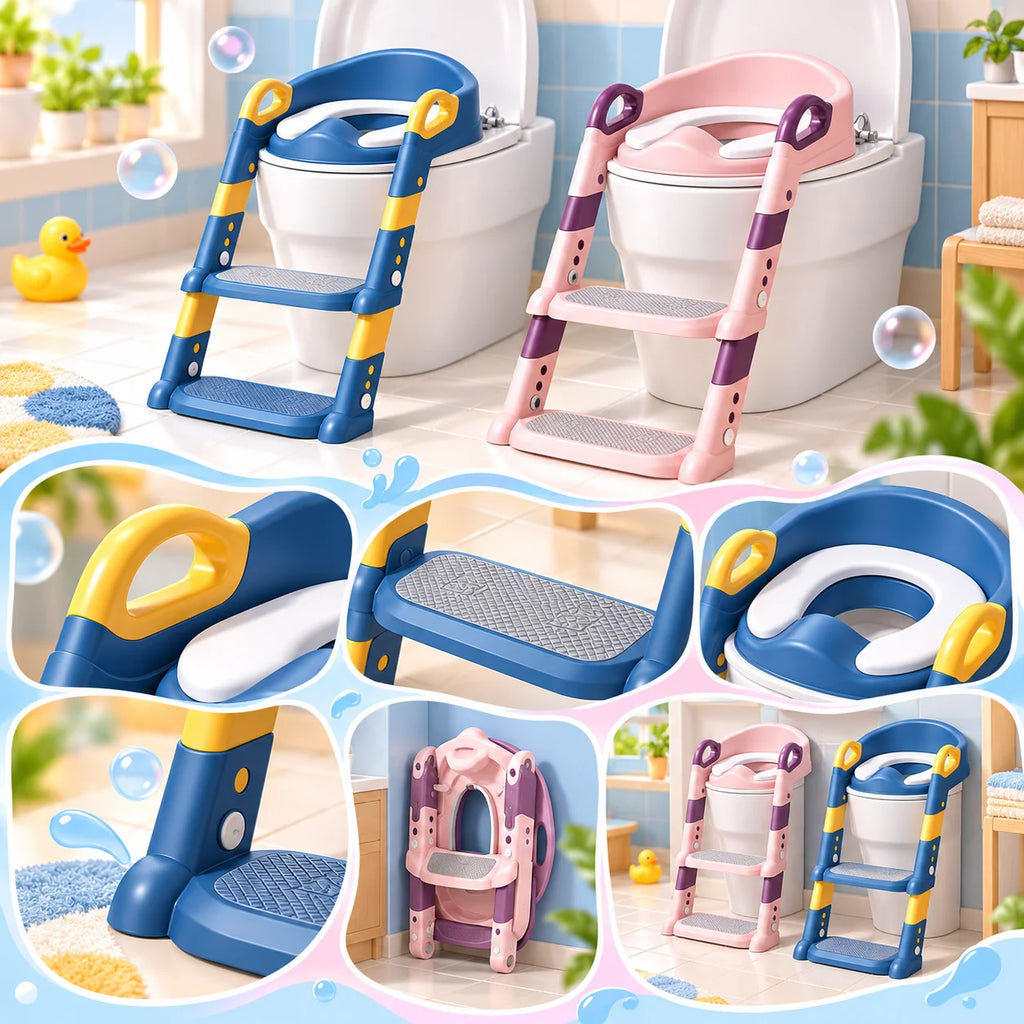 Potty Training Seat Ladder | Foldable & Space-Saving