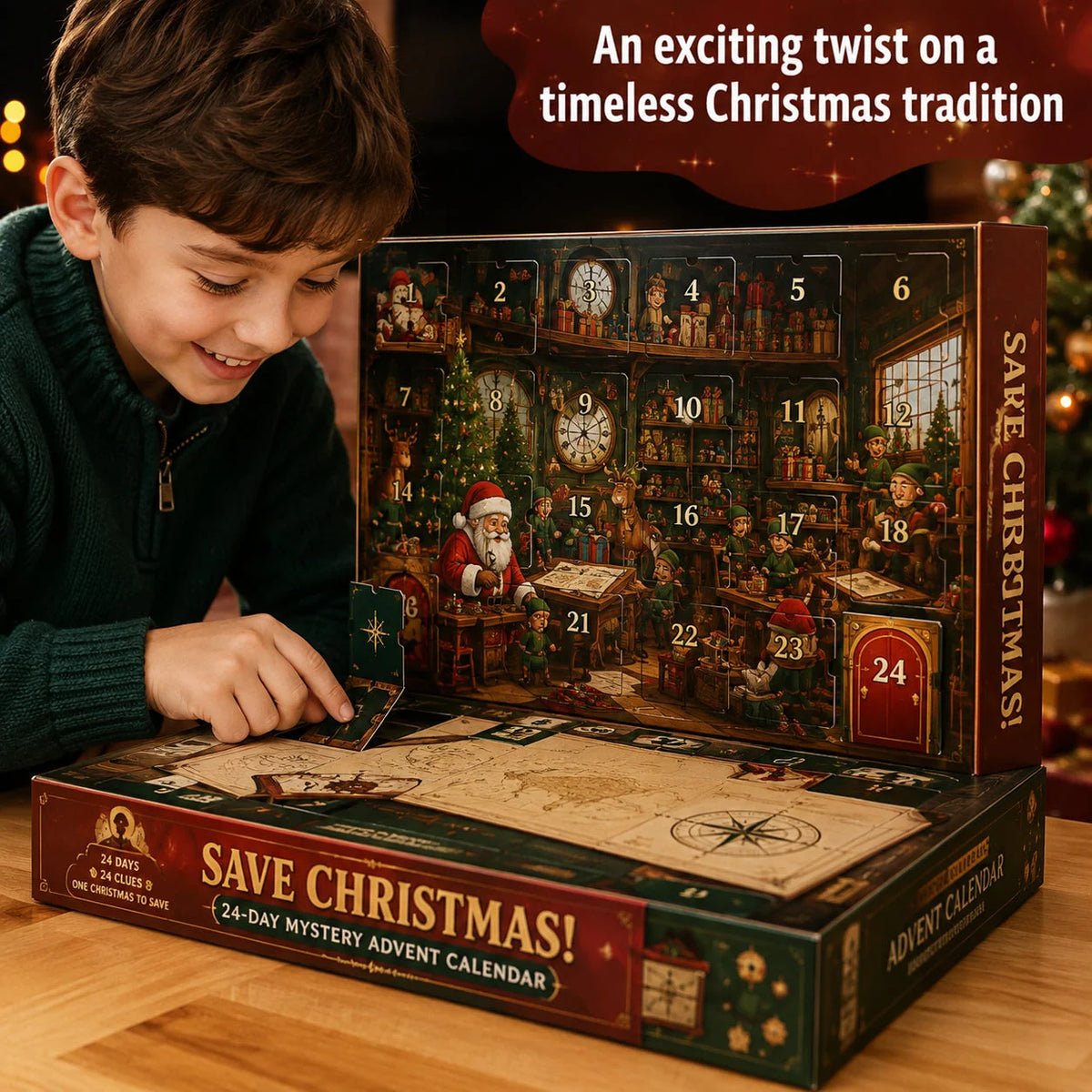 Puzzle Advent Calendar | Interactive Mystery Story & Screen-Free Puzzles | 24 Days