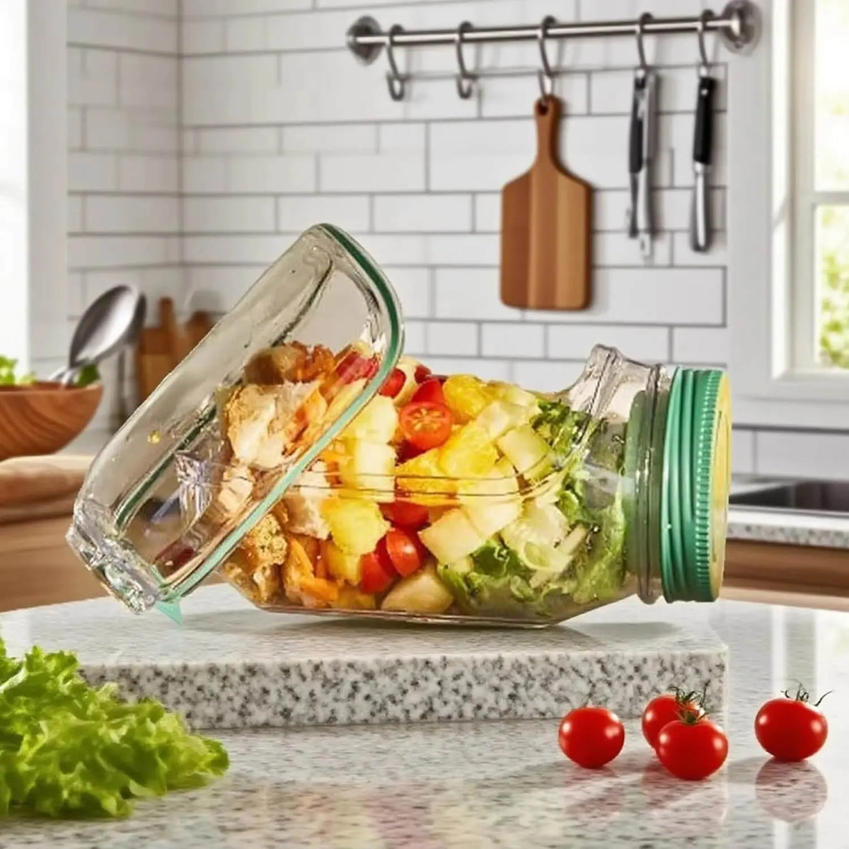 Salad Box | Leak-Proof Screw Lid & Layered Design | 700–800 ml