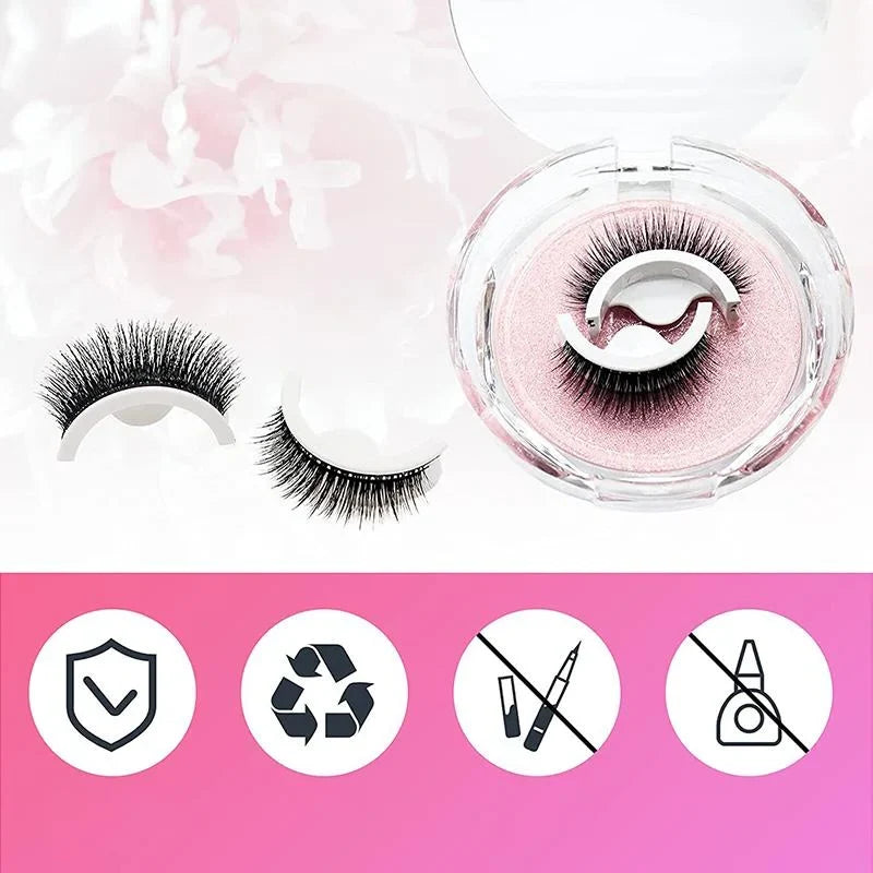 Self-Adhesive Eyelashes | Natural-Looking, Reusable & Washable