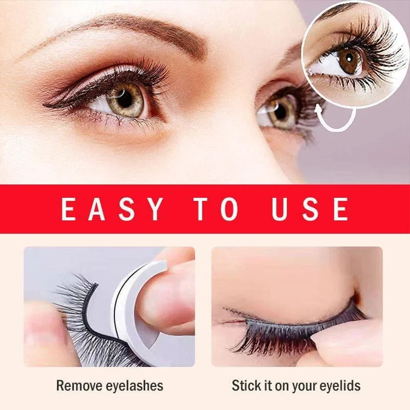 Self-Adhesive Eyelashes | Natural-Looking, Reusable & Washable