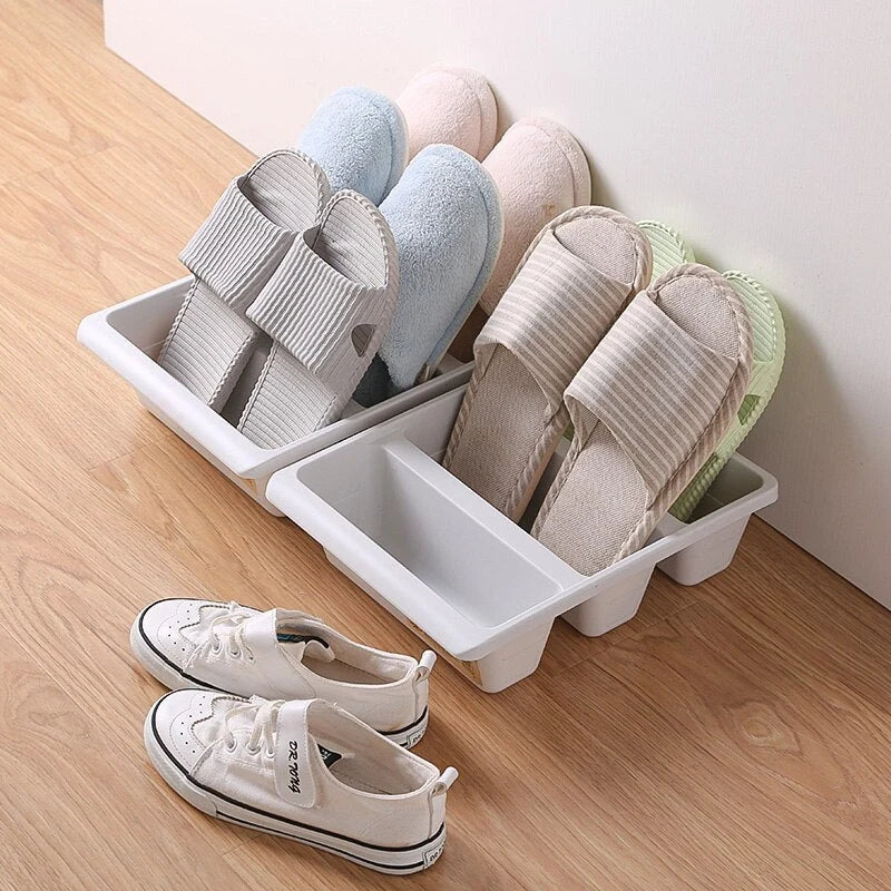 Shoe Storage Organizer | Upright Space-Saving Design | 3 Sections