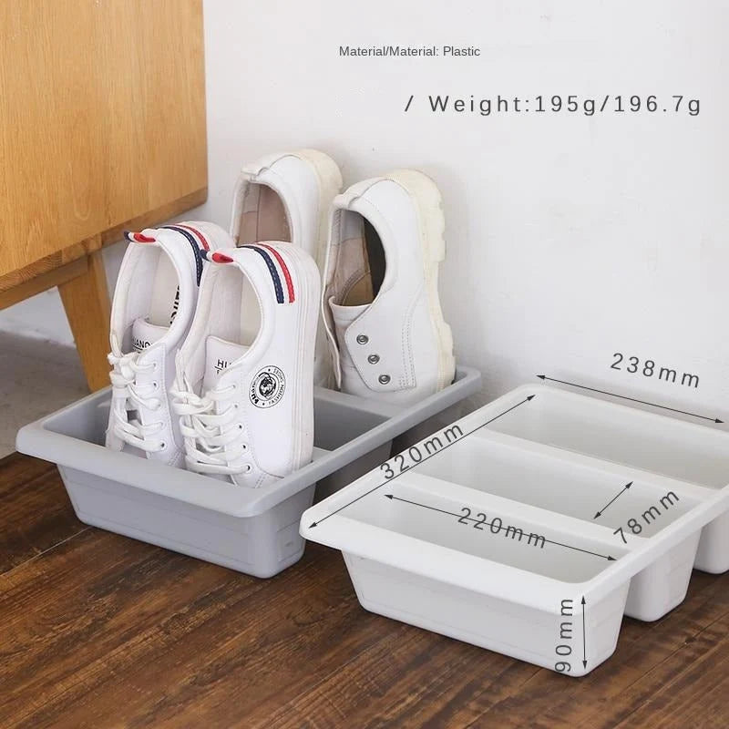Shoe Storage Organizer | Upright Space-Saving Design | 3 Sections