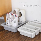 Shoe Storage Organizer | Upright Space-Saving Design | 3 Sections