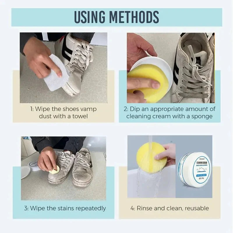 Sneaker Cleaner | Water-Free Stain Removal & Protective Barrier | With Sponge