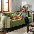Sofa Cover | Chenille Herringbone & Non-Slip | For Straight Sofas & Armchairs