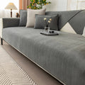 Sofa Cover | Chenille Herringbone & Non-Slip Underside | For Straight Sofas & Armchairs