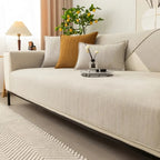 Sofa Cover | Chenille Herringbone & Non-Slip Underside | For Straight Sofas & Armchairs