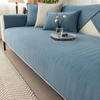 Sofa Cover | Chenille Herringbone & Non-Slip Underside | For Straight Sofas & Armchairs