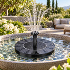 Solar Fountain Pump | Solar-Powered Floating Design | Interchangeable Spray Heads