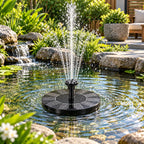 Solar Fountain Pump | Solar-Powered Floating Design | Interchangeable Spray Heads