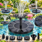 Solar Fountain Pump | Solar-Powered Floating Design | Interchangeable Spray Heads