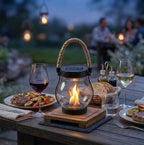 Solar Lantern | Realistic Flicker & USB-C Rechargeable